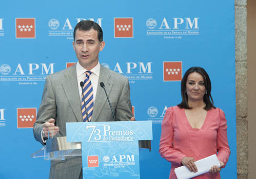 En la foto, el príncipe de Asturias durante su discurso. Fotos: Pablo Vázquez / APM.